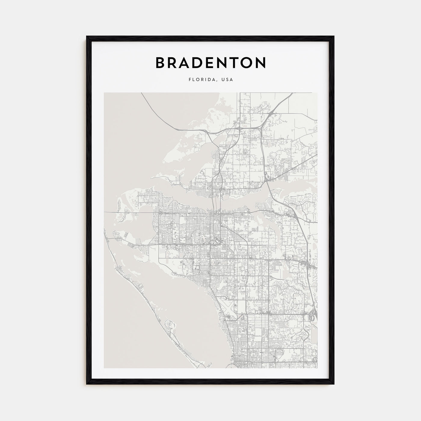 Bradenton Map Portrait Poster
