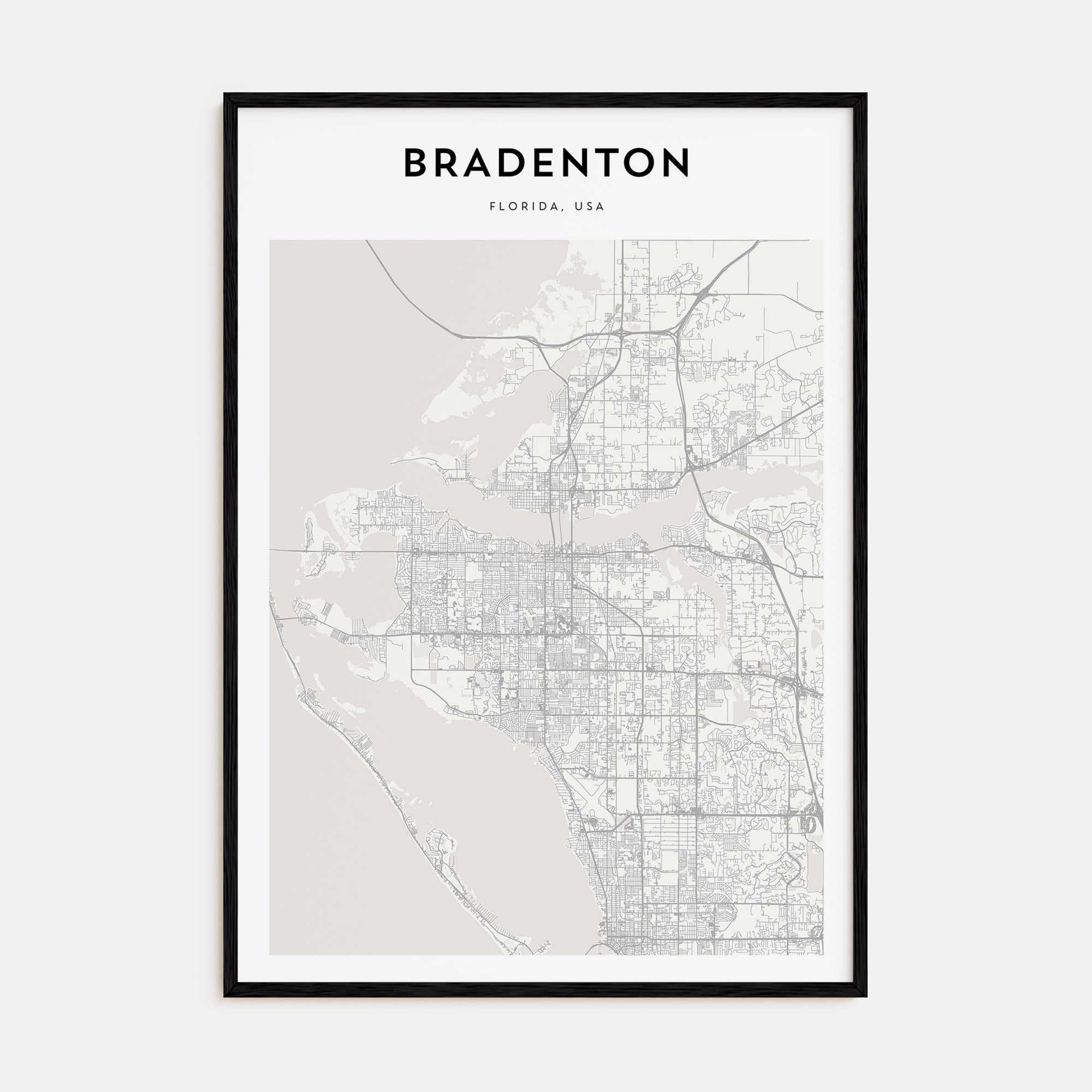 Bradenton Map Portrait Poster