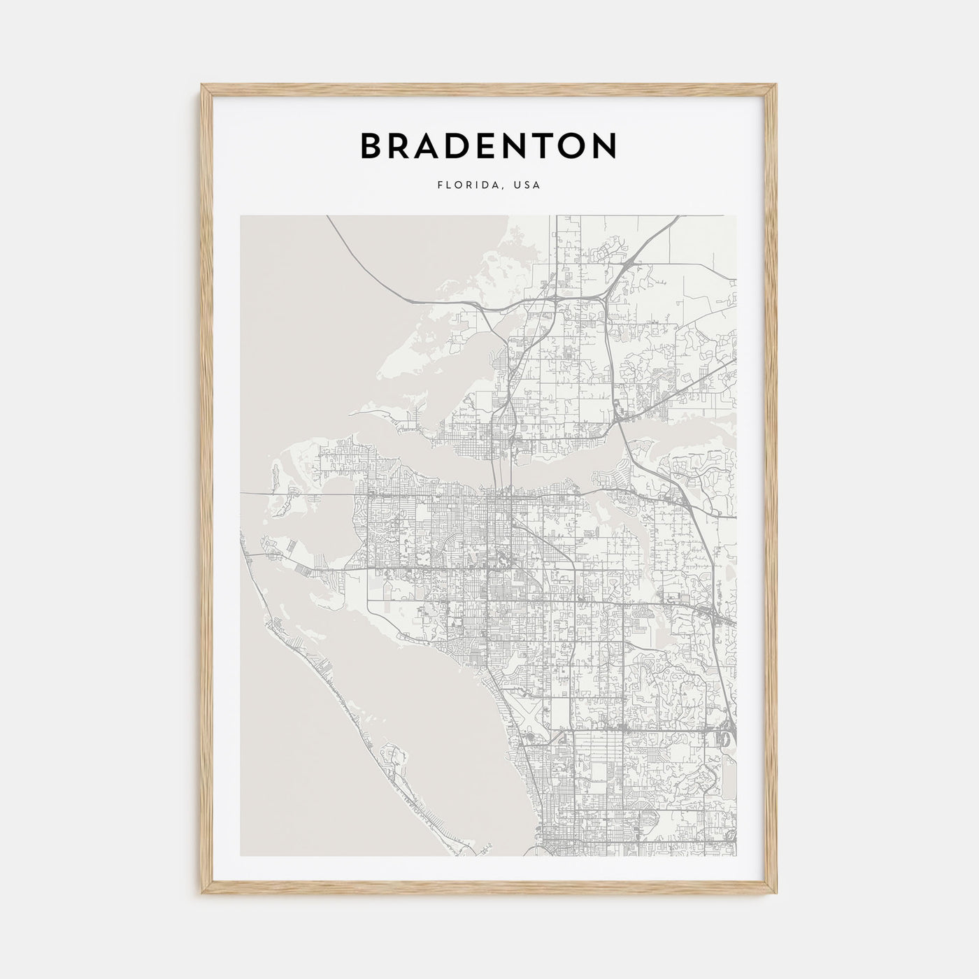 Bradenton Map Portrait Poster