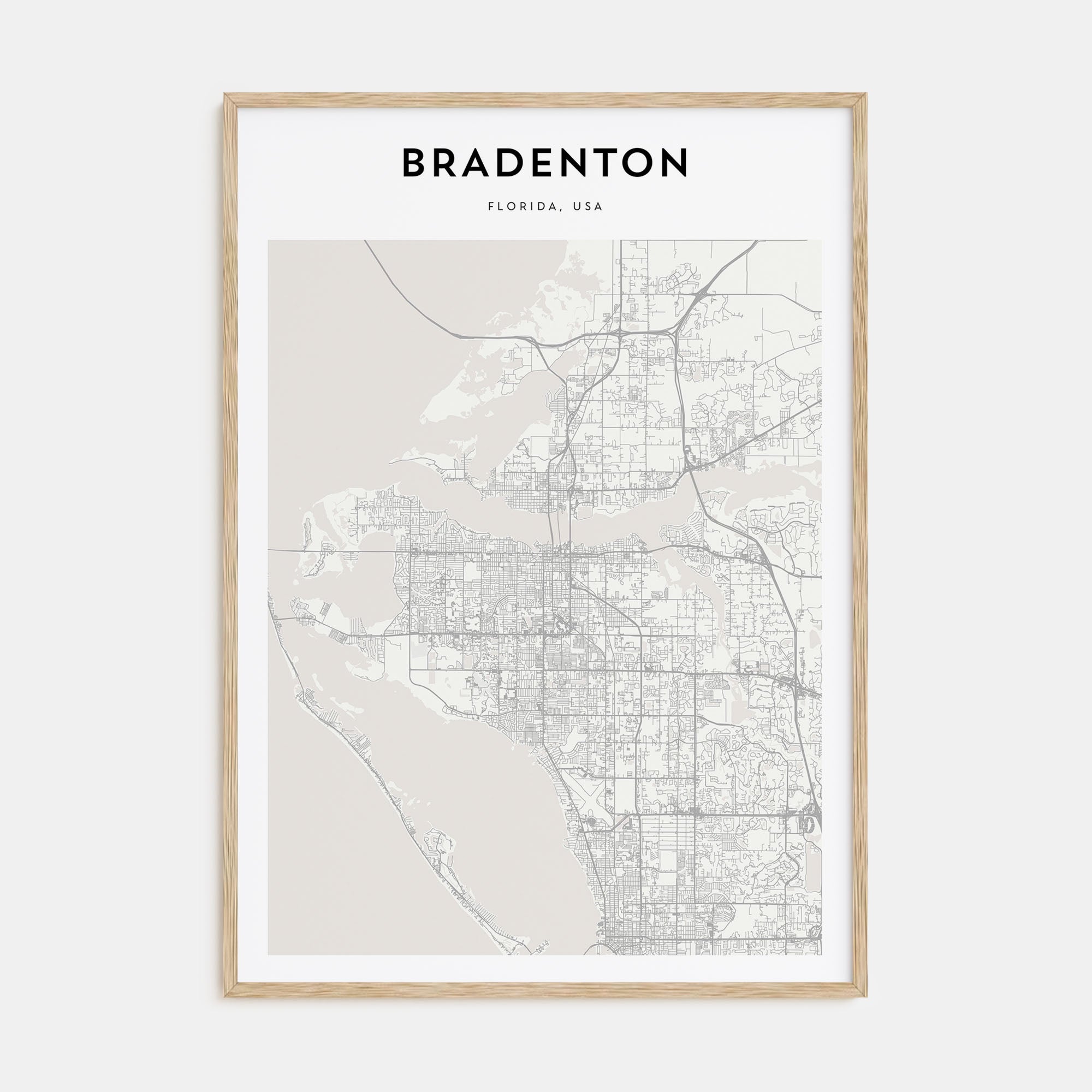 Bradenton Map Portrait Poster