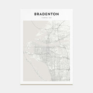 Bradenton Map Portrait Poster