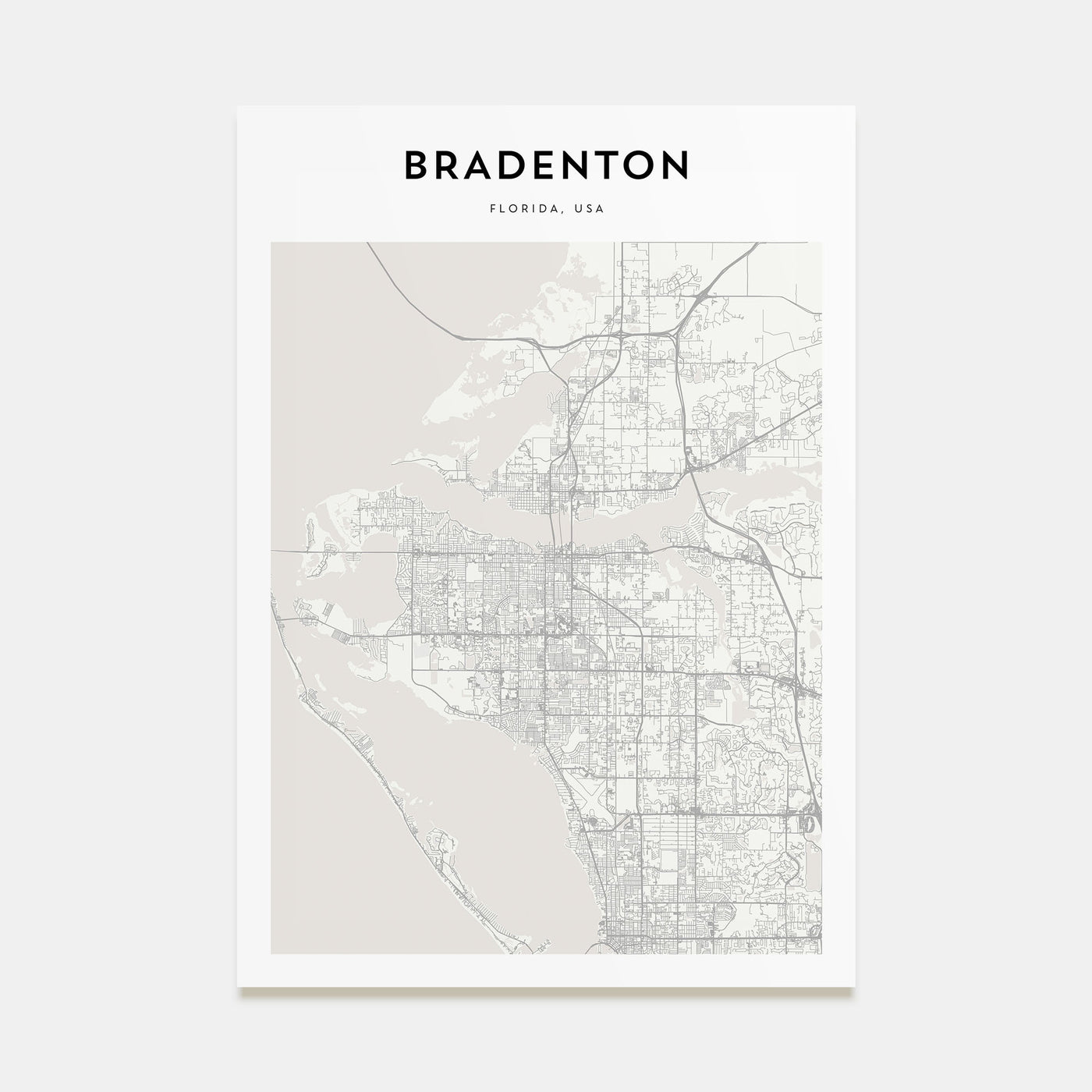 Bradenton Map Portrait Poster