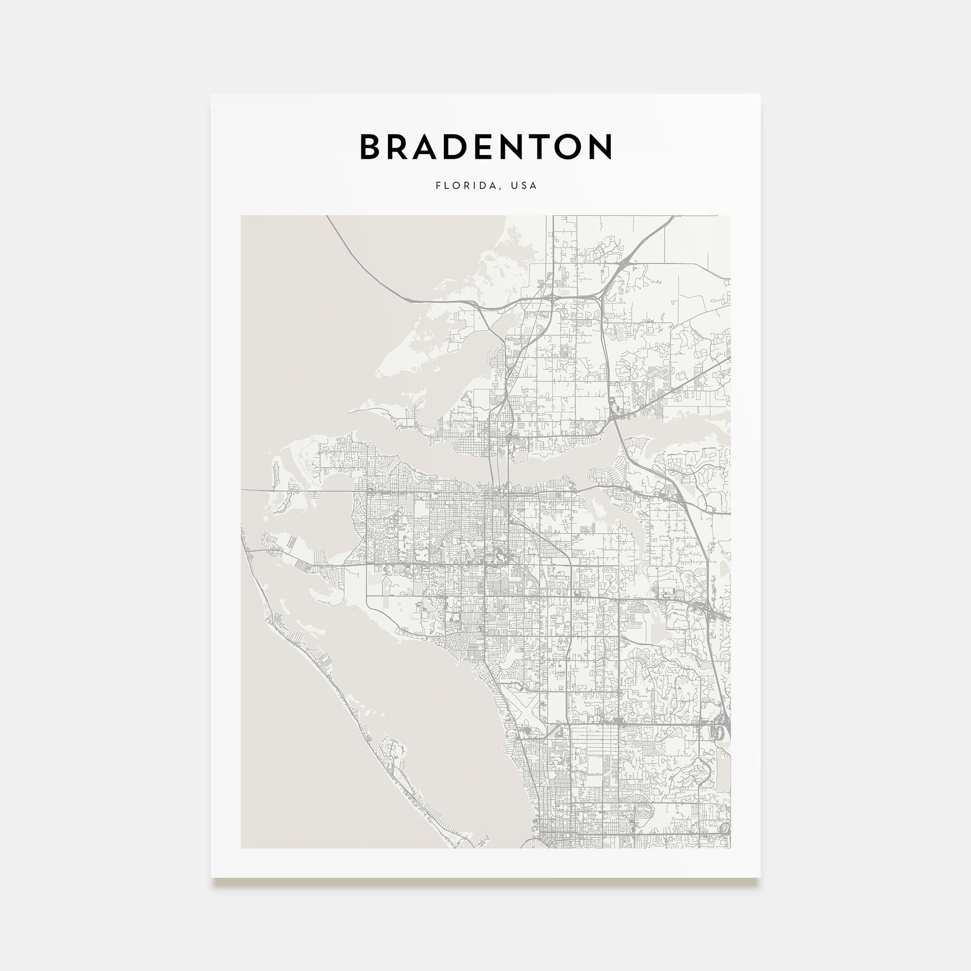Bradenton Map Portrait Poster