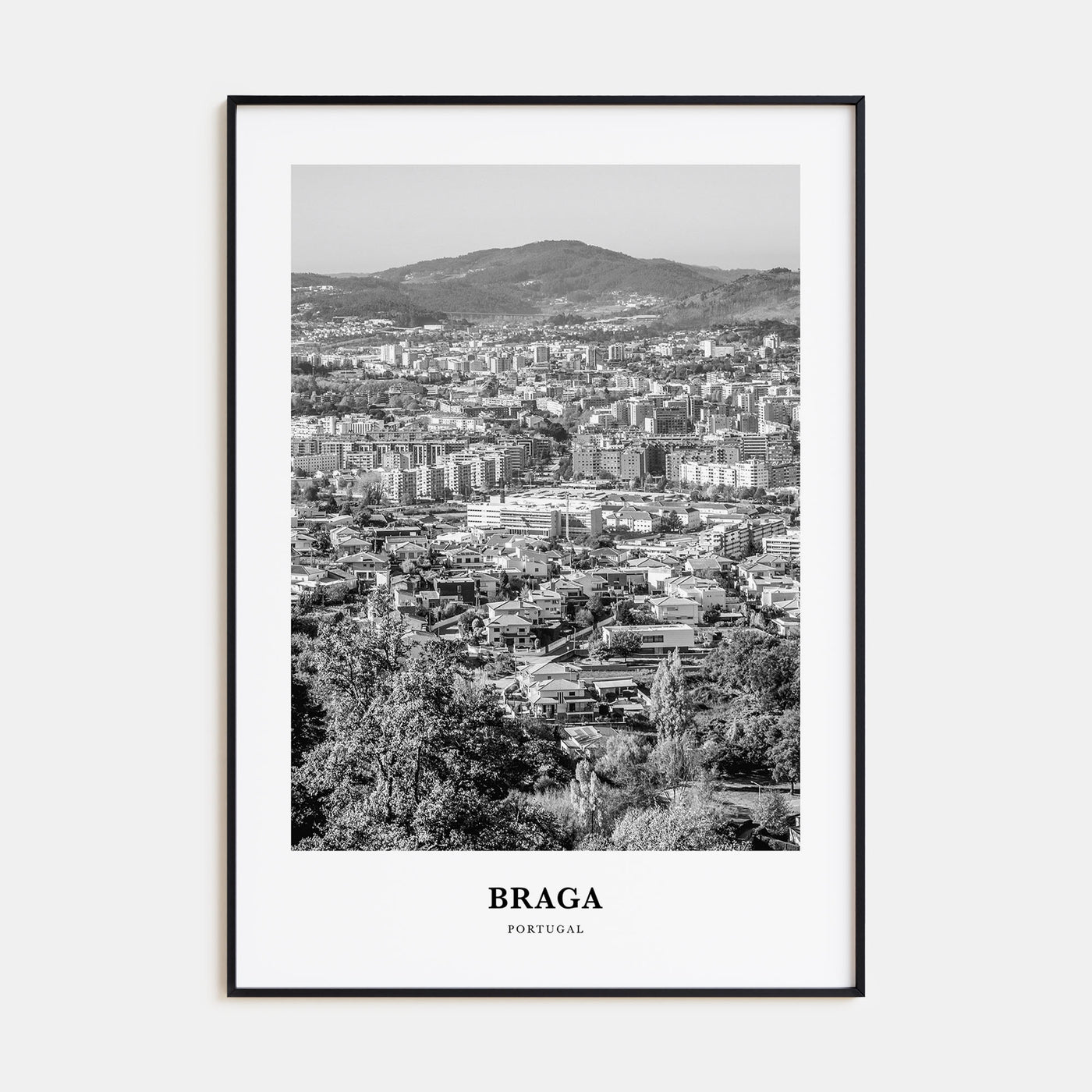 Braga Portrait B&W Poster