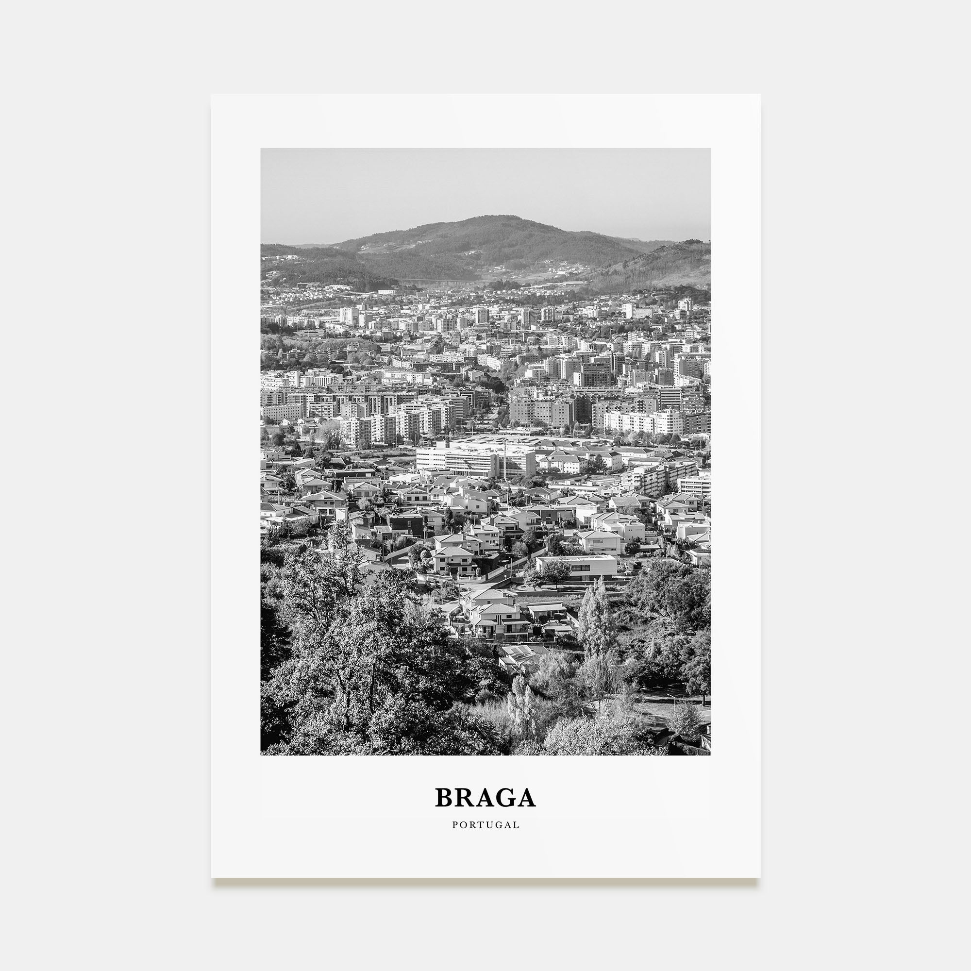 Braga Portrait B&W Poster