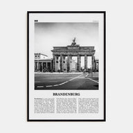 Brandenburg Travel B&W Poster