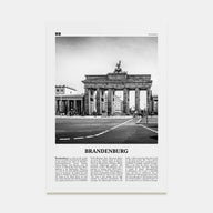 Brandenburg Travel B&W Poster