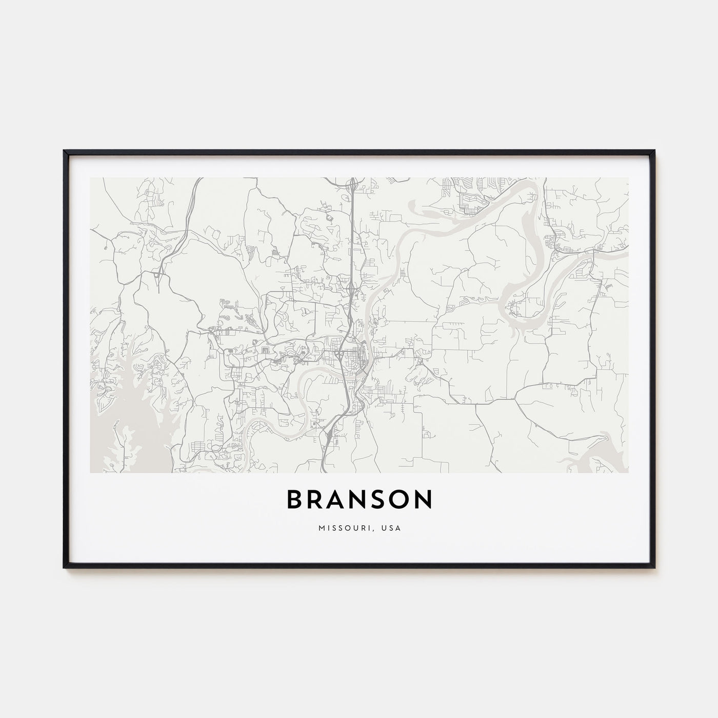 Branson Map Landscape Poster