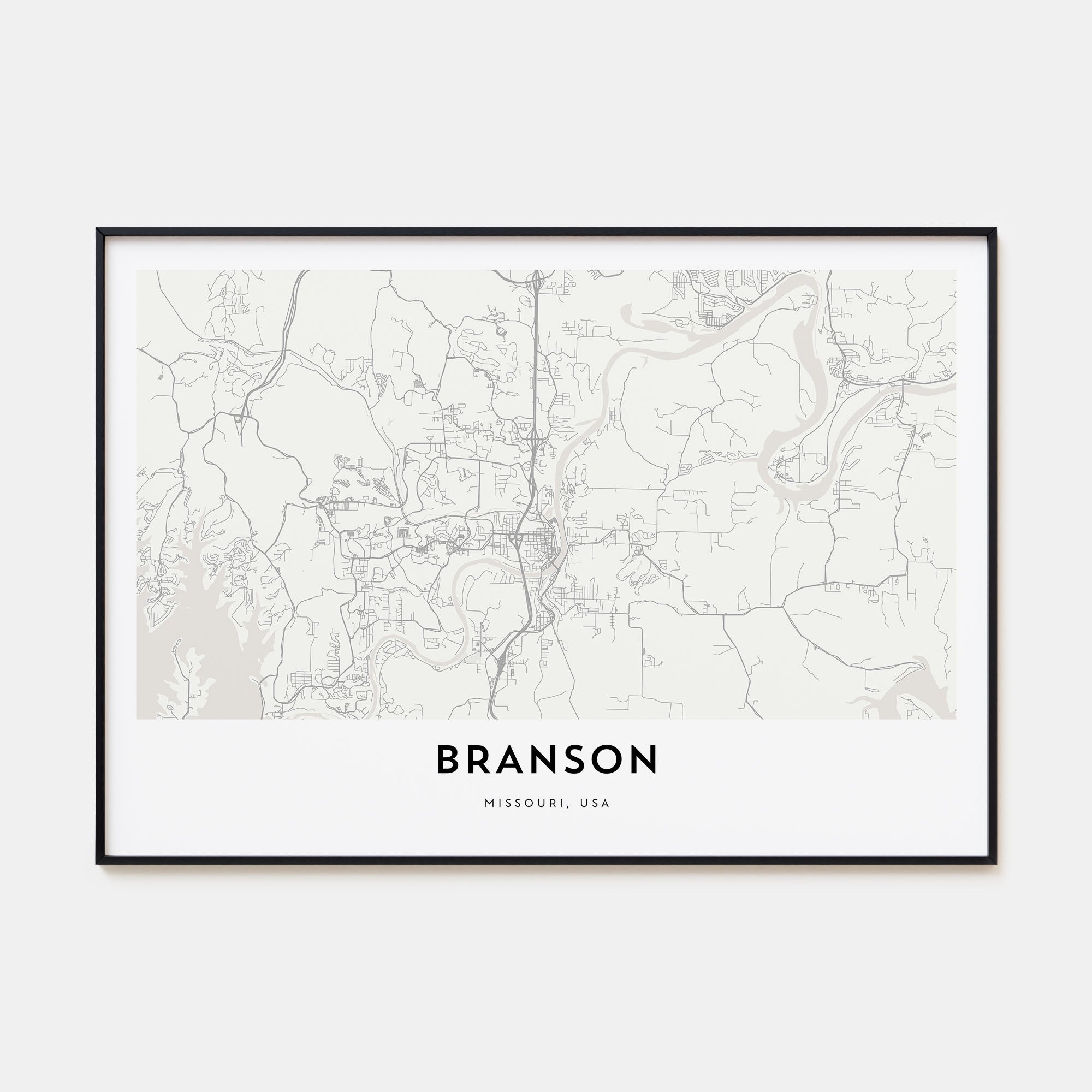 Branson Map Landscape Poster