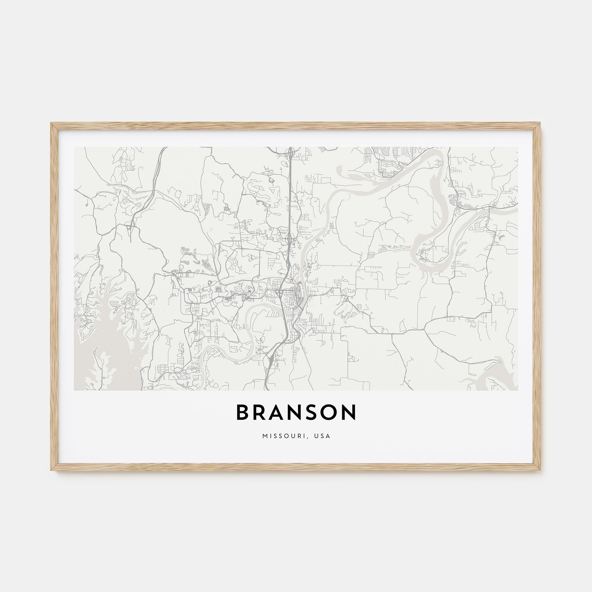 Branson Map Landscape Poster