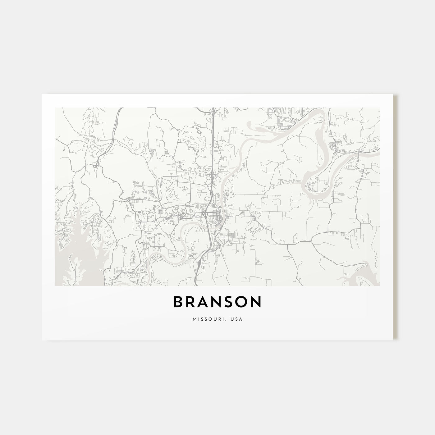 Branson Map Landscape Poster