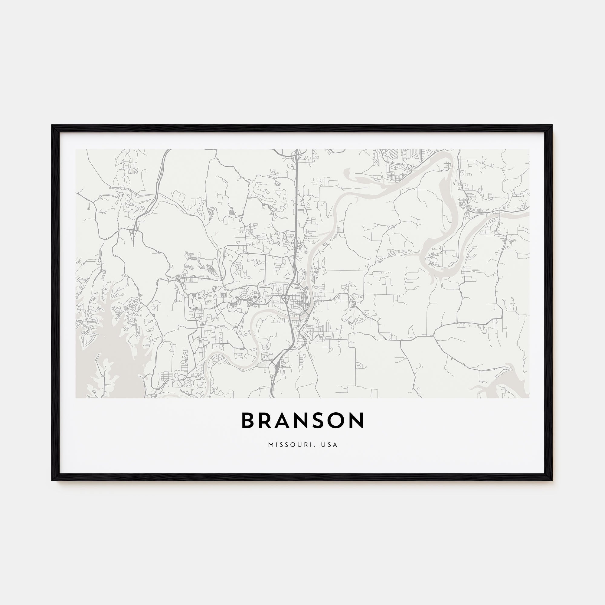 Branson Map Landscape Poster