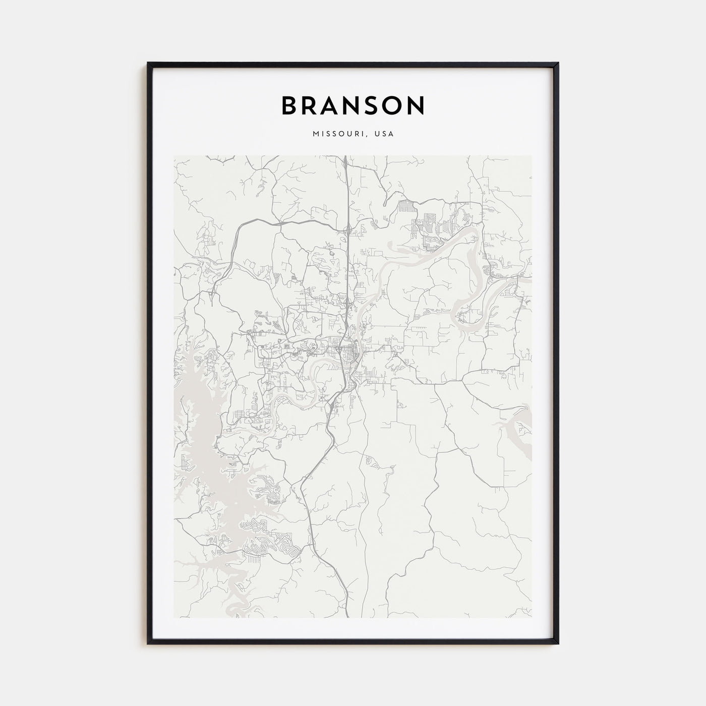 Branson Map Portrait Poster