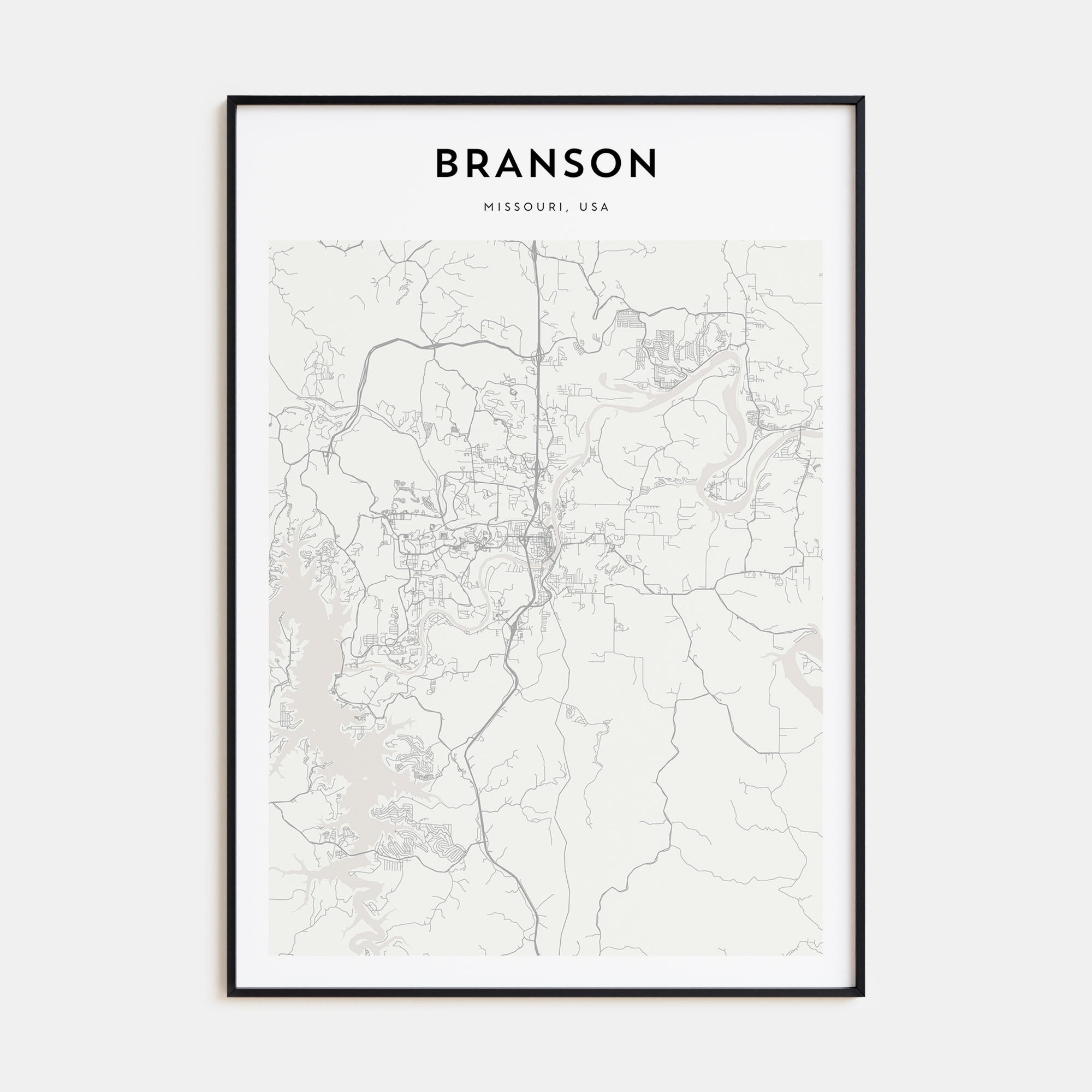 Branson Map Portrait Poster
