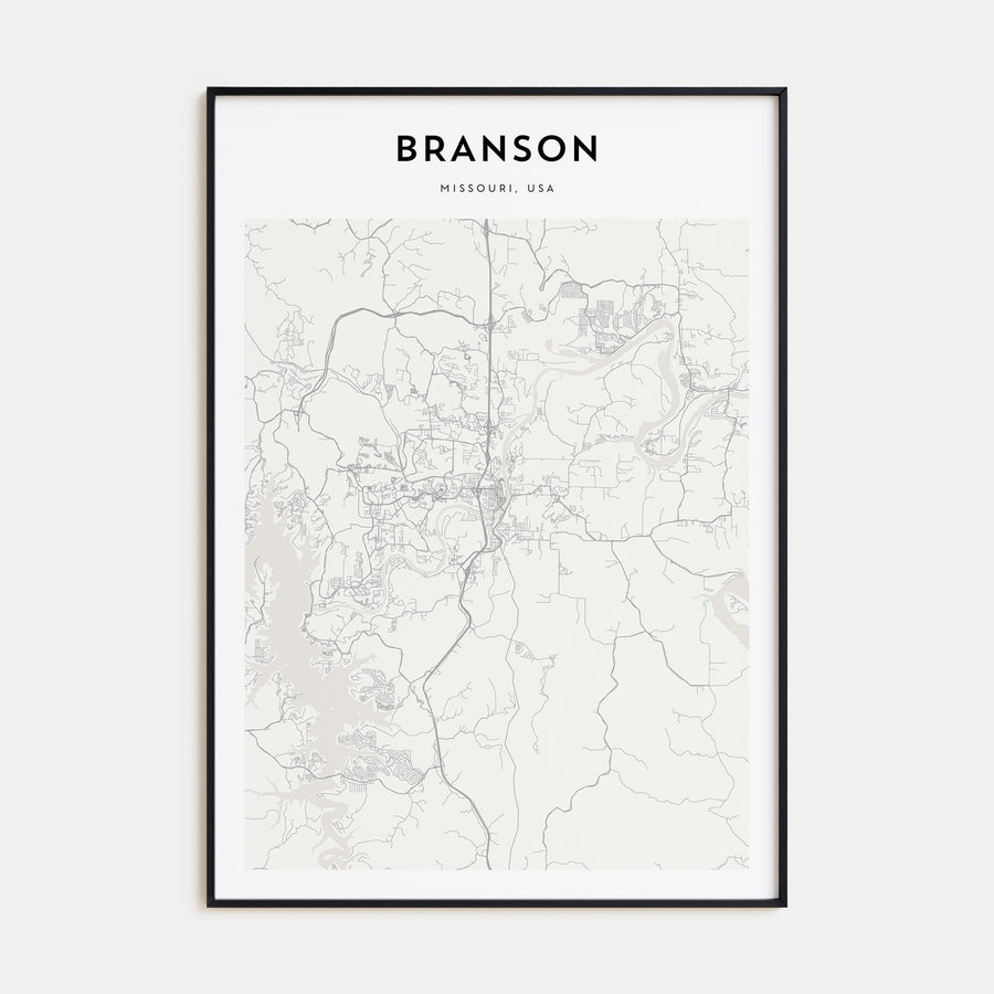 Branson Map Portrait Poster