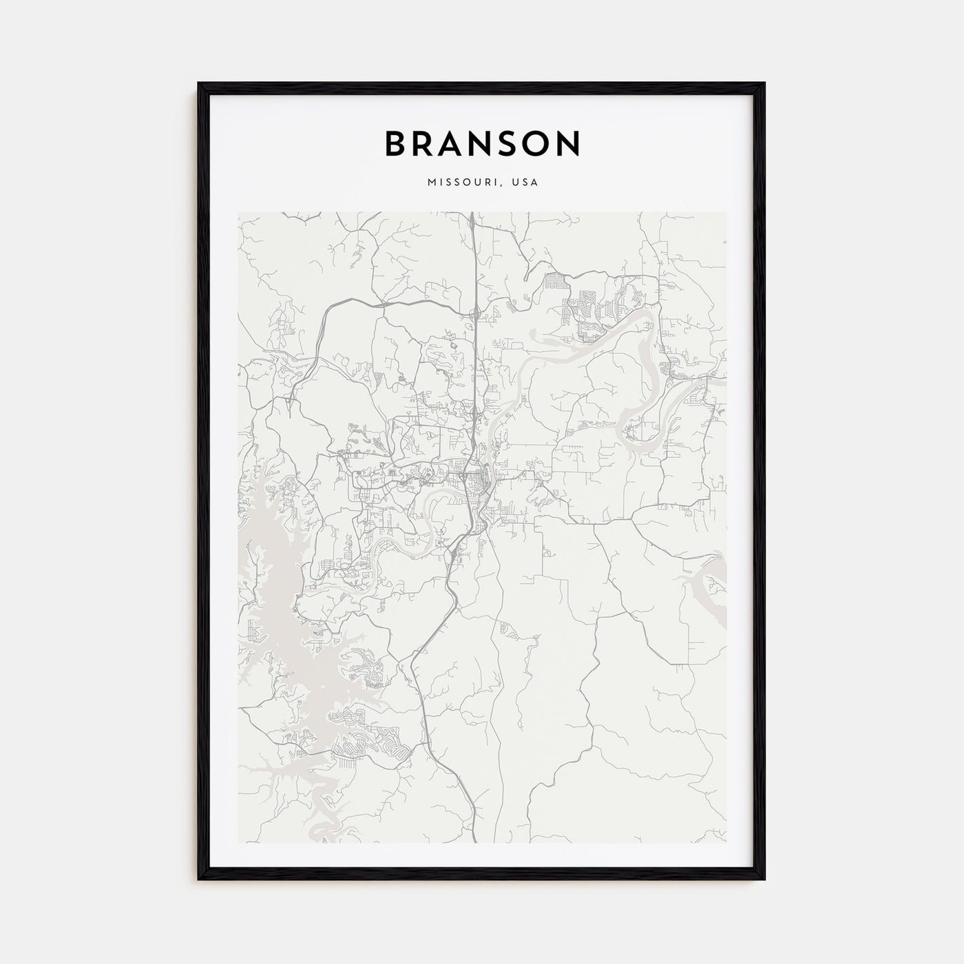 Branson Map Portrait Poster