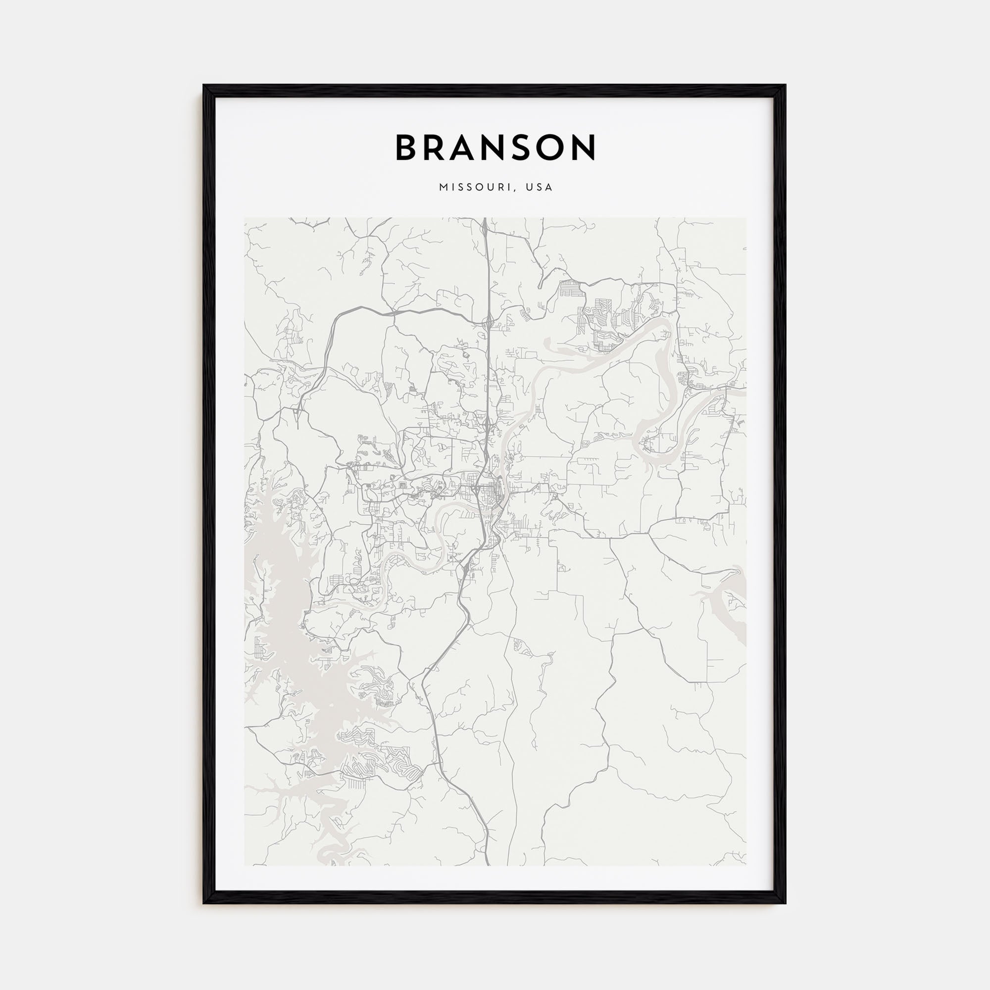 Branson Map Portrait Poster