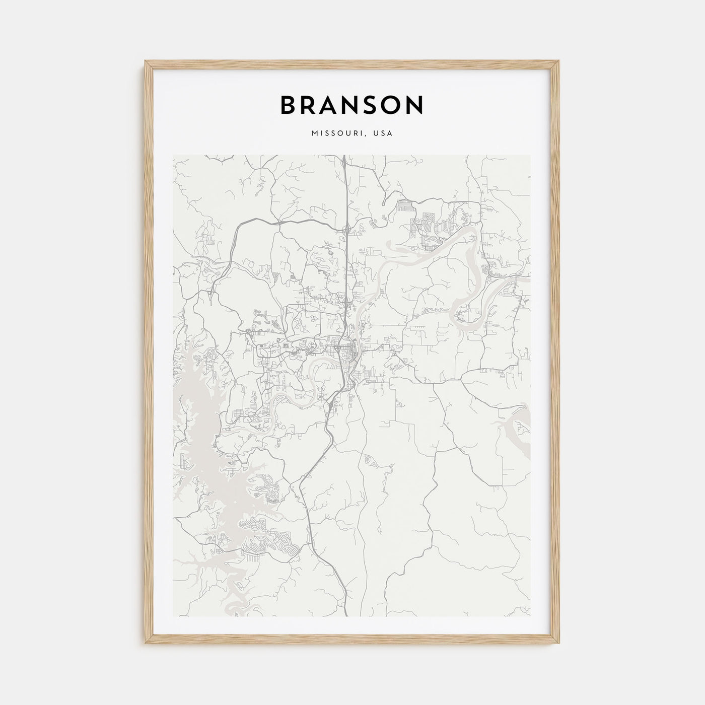 Branson Map Portrait Poster