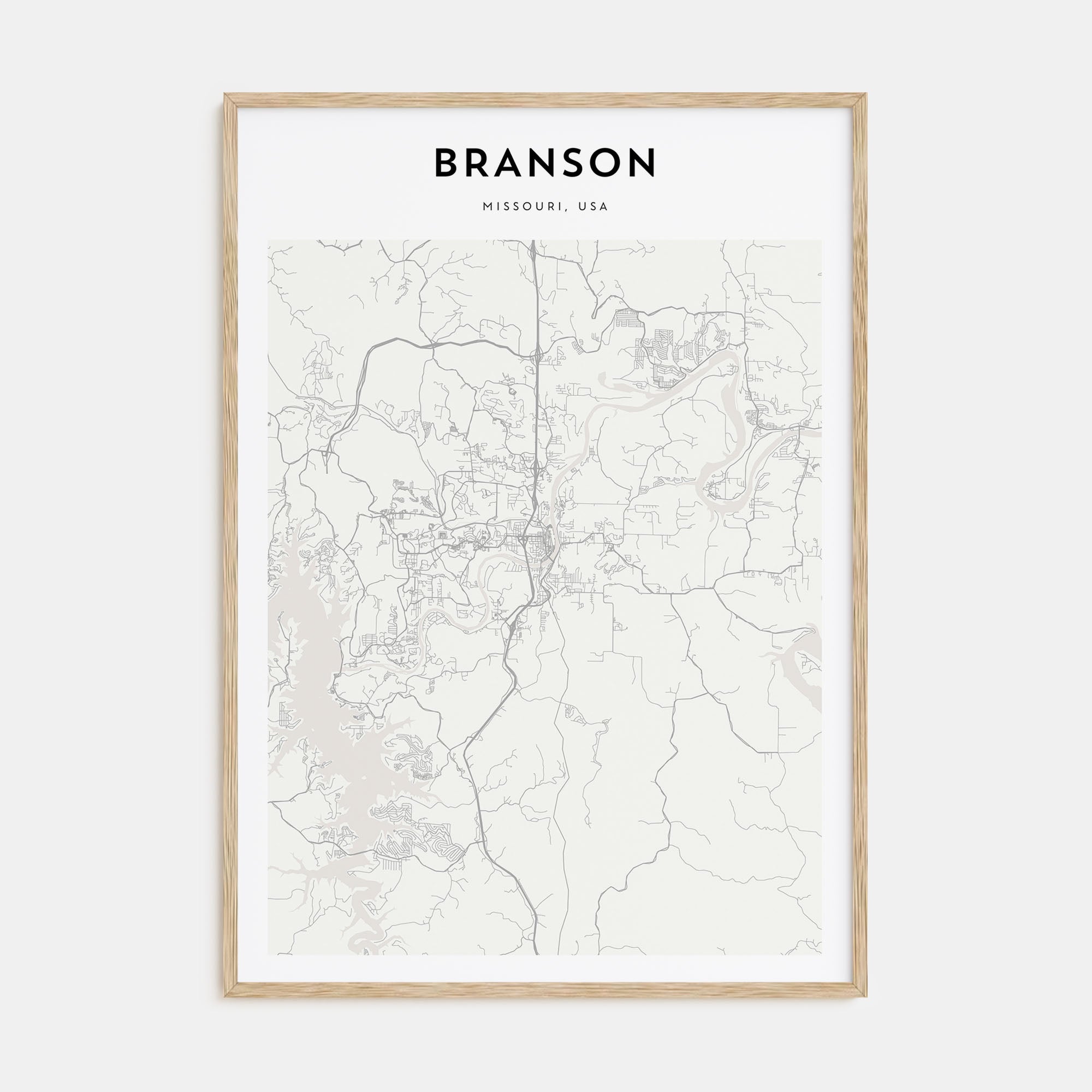 Branson Map Portrait Poster