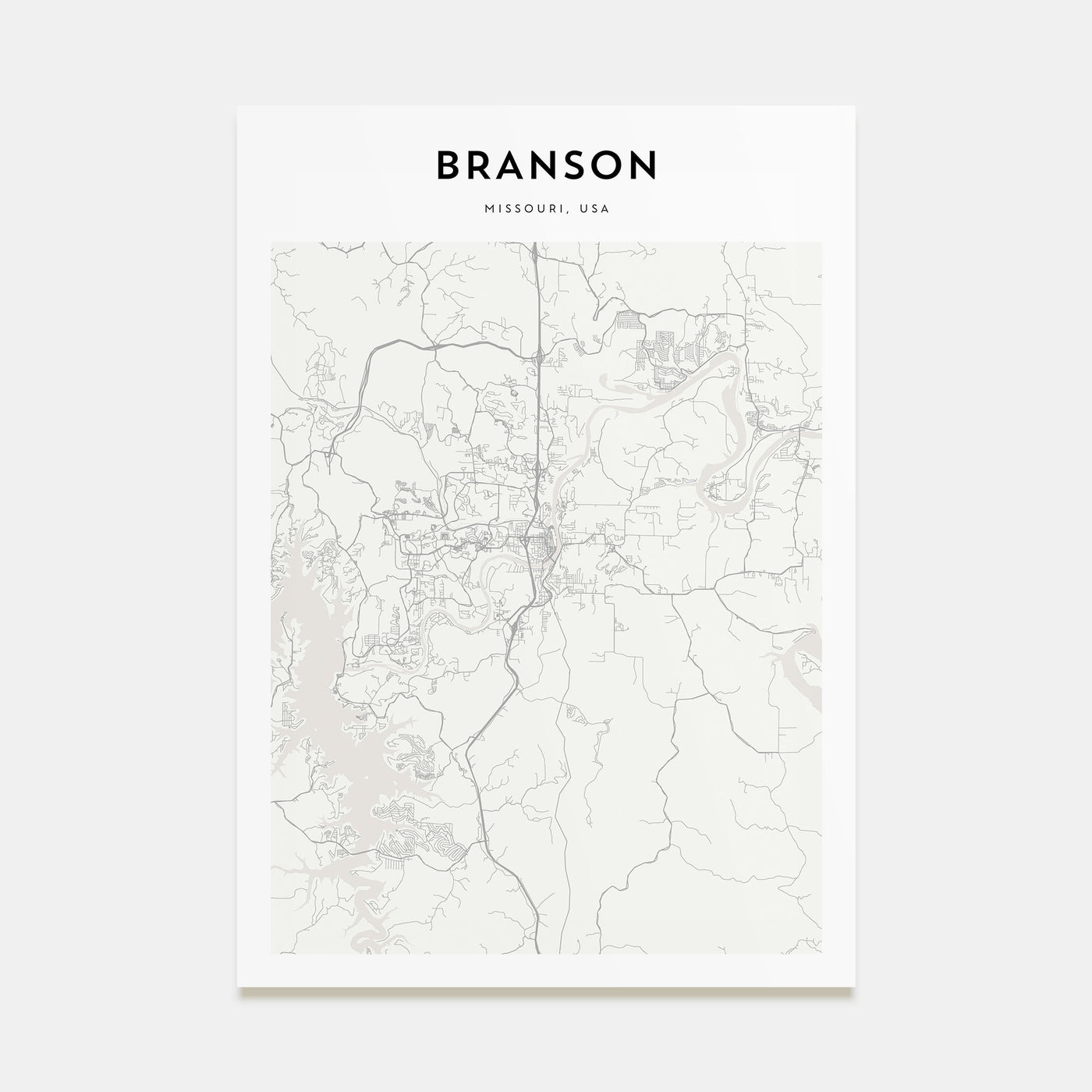 Branson Map Portrait Poster