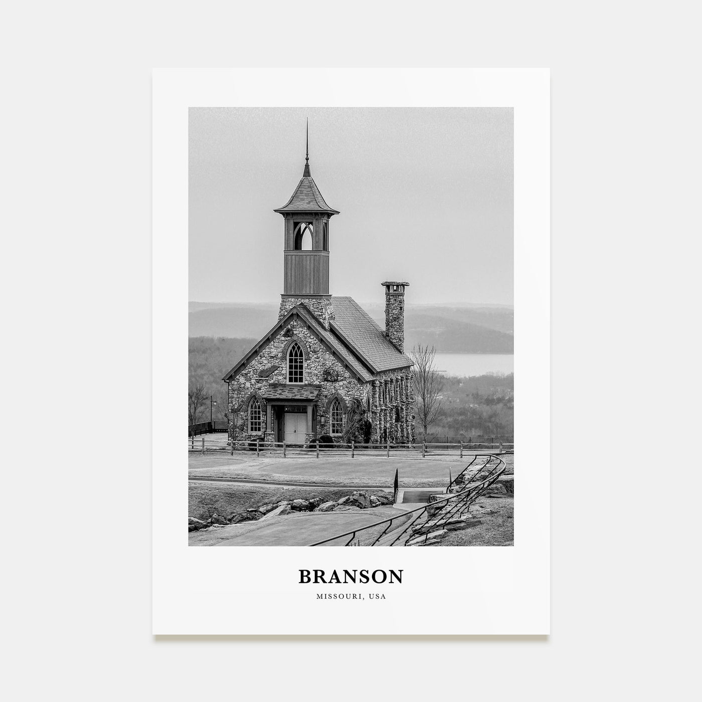 Branson Portrait B&W Poster