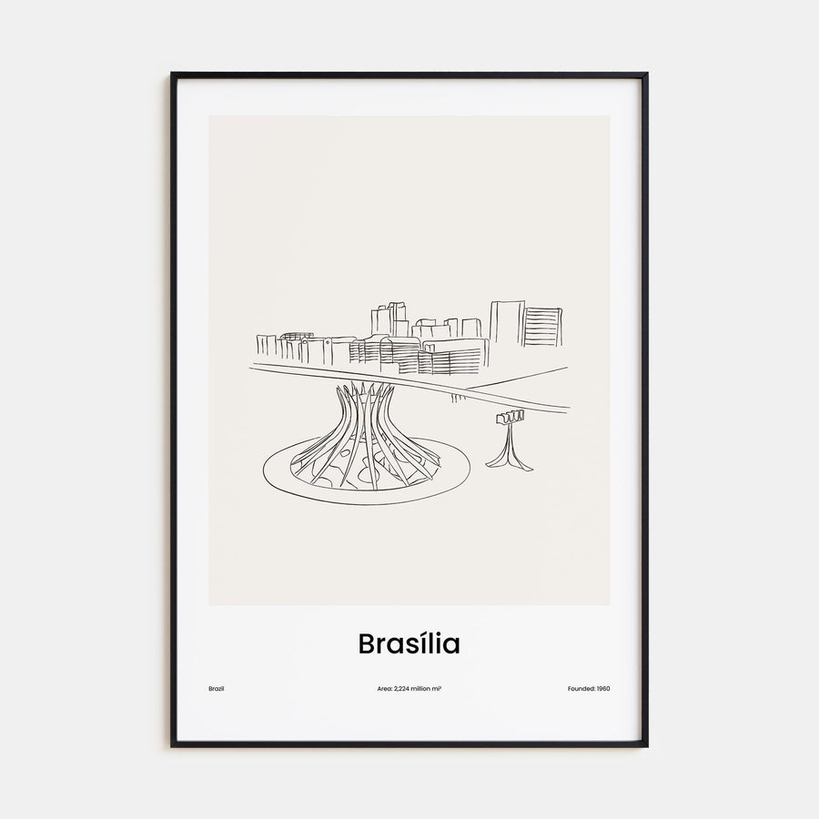 Brasília Drawn Poster