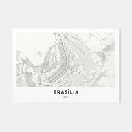 Brasília Map Landscape Poster