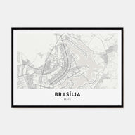 Brasília Map Landscape Poster