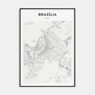 Brasília Map Portrait Poster