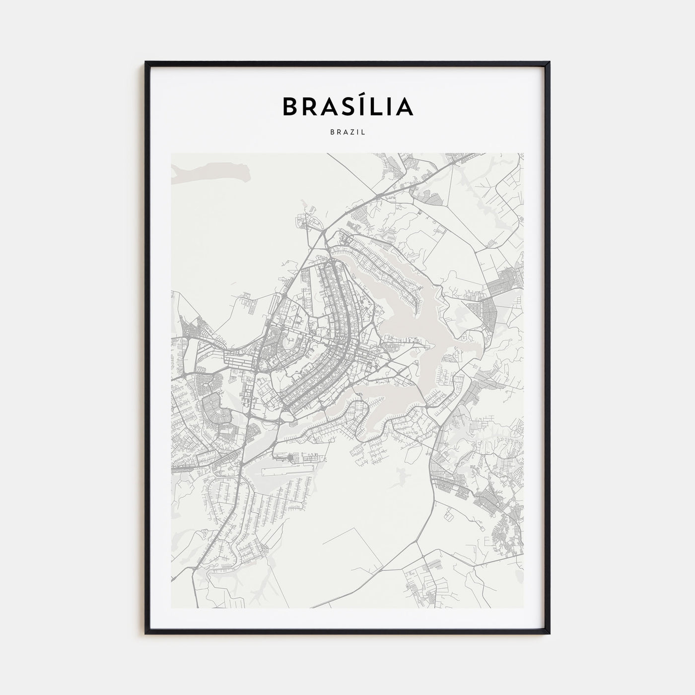 Brasília Map Portrait Poster