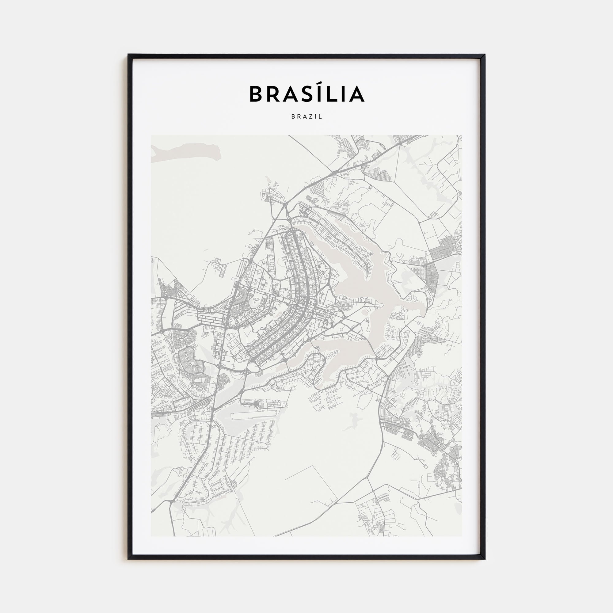 Brasília Map Portrait Poster