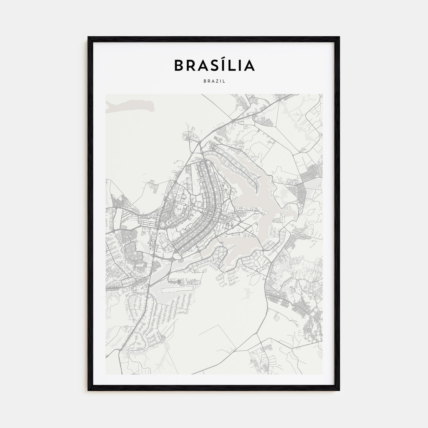 Brasília Map Portrait Poster