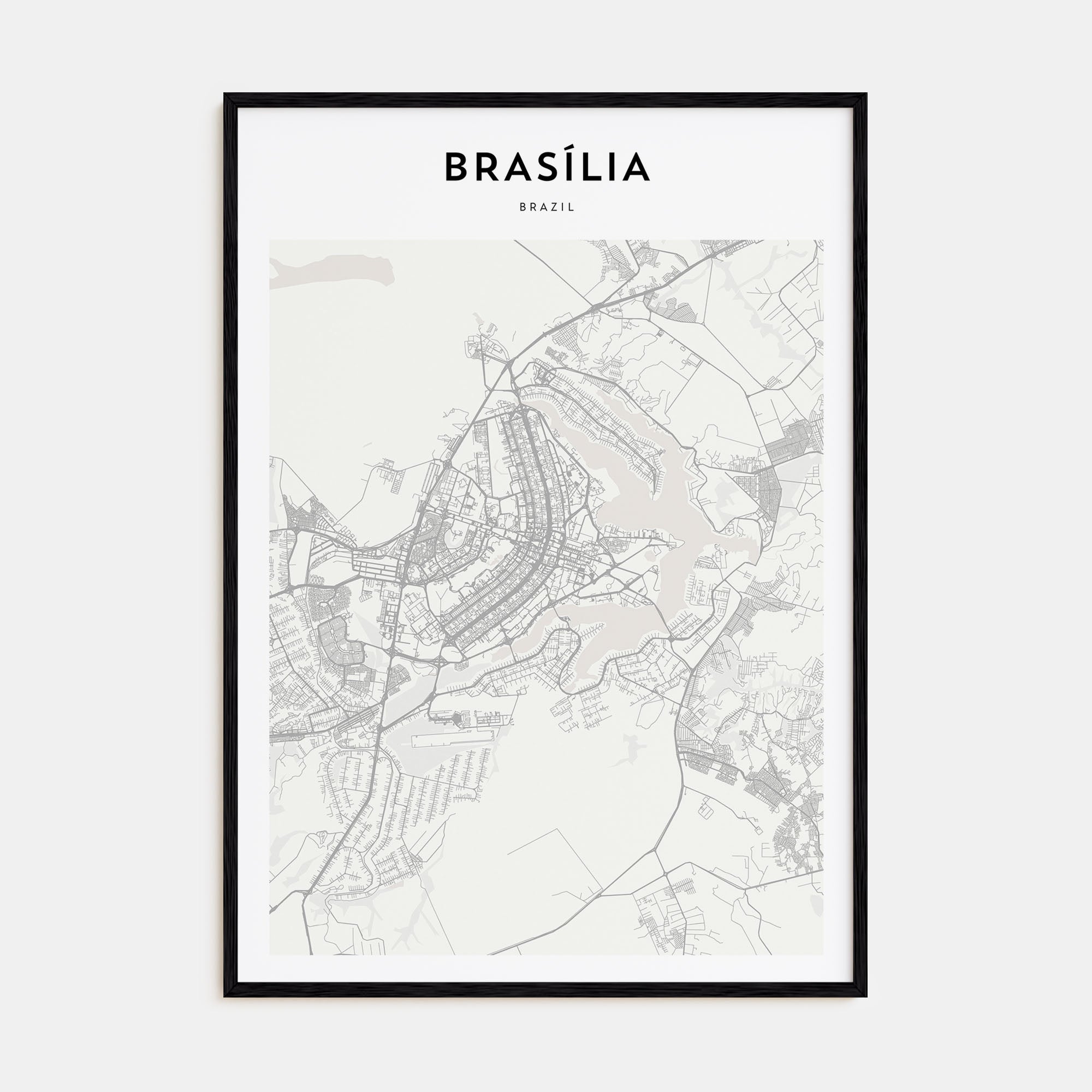 Brasília Map Portrait Poster