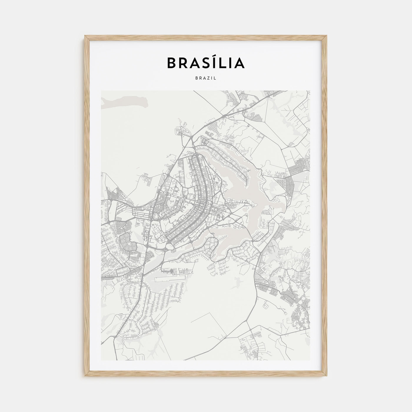 Brasília Map Portrait Poster