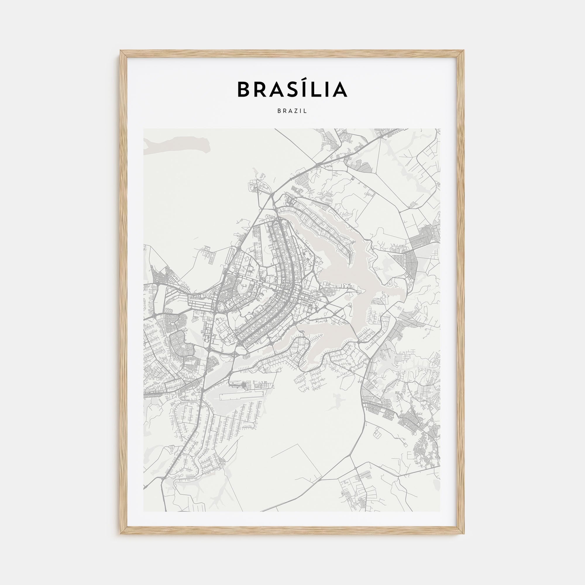 Brasília Map Portrait Poster