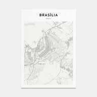 Brasília Map Portrait Poster