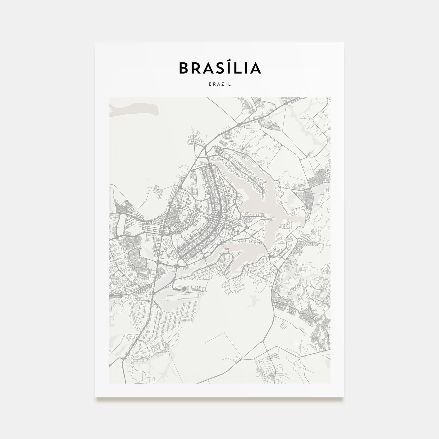 Brasília Map Portrait Poster