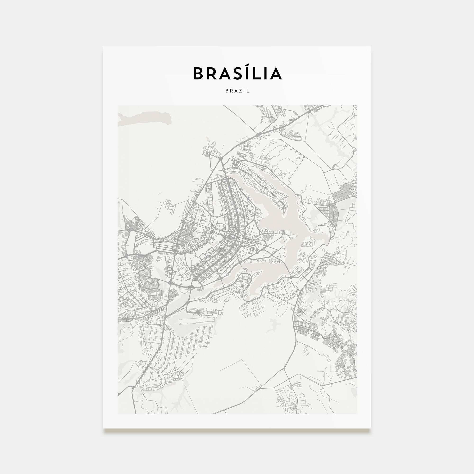 Brasília Map Portrait Poster