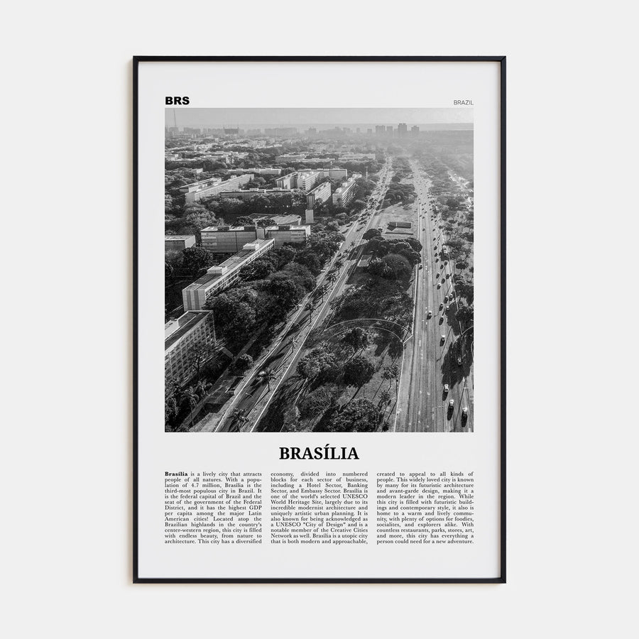 Brasília Travel B&W No 1 Poster