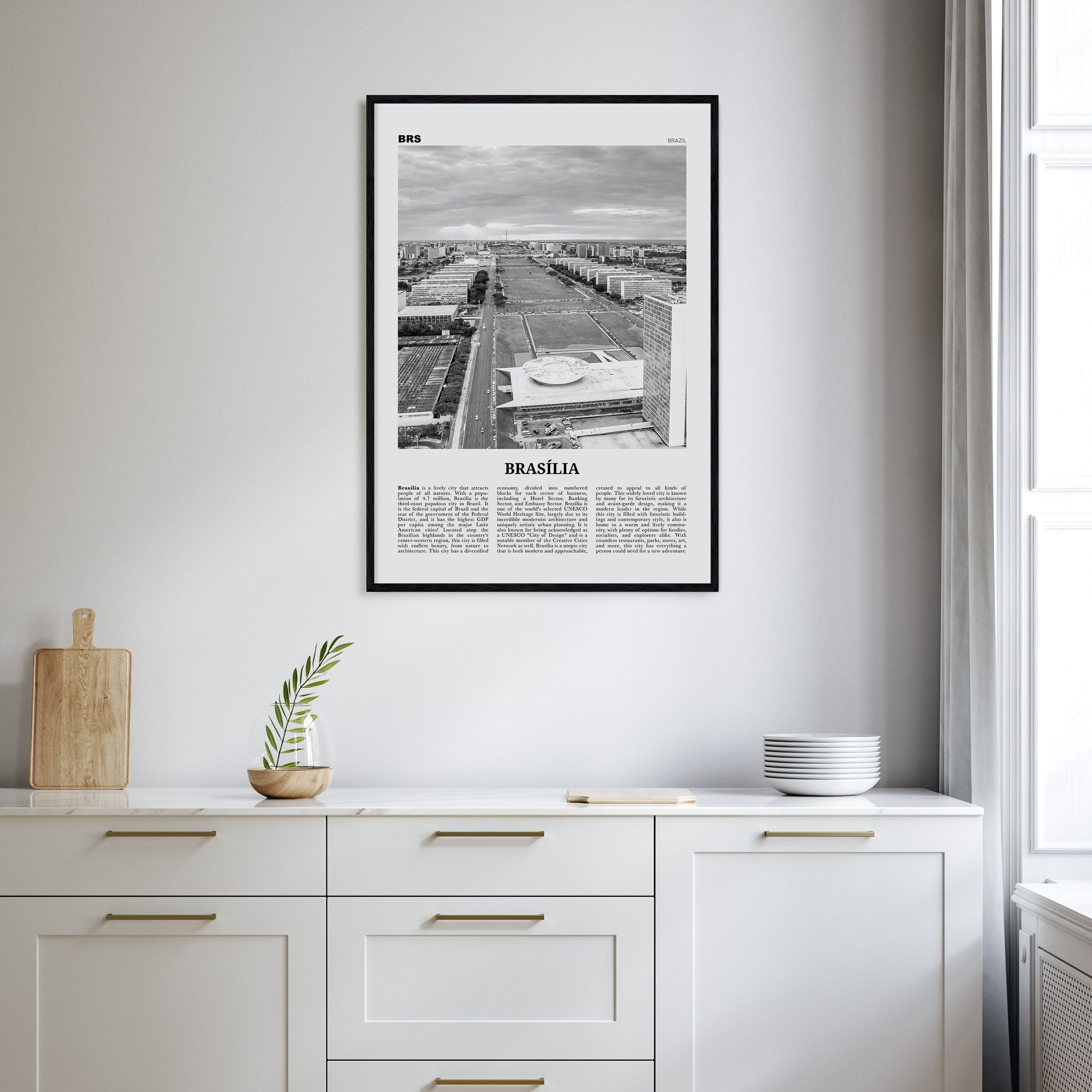 Brasília Travel B&W No 2 Poster