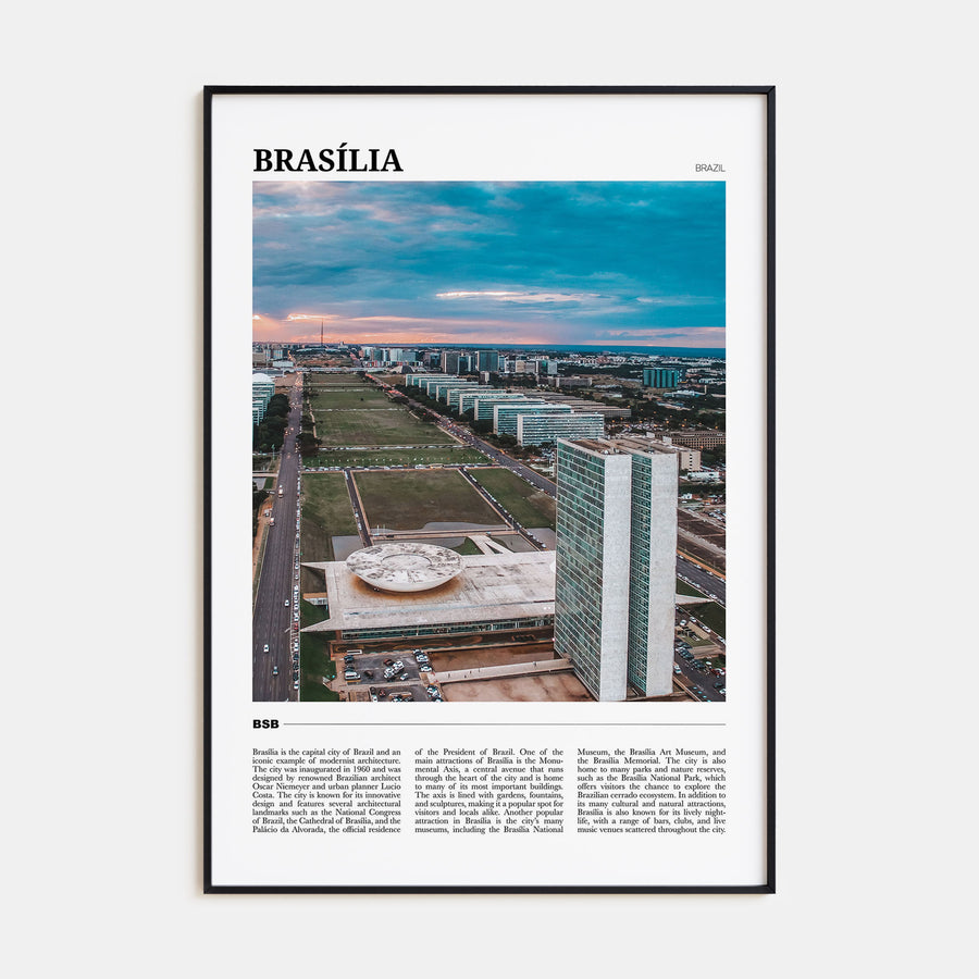 Brasília Travel Color Poster