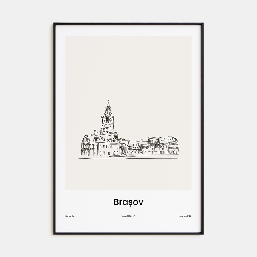 Brasov Drawn Poster