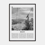 Brasov Travel B&W Poster