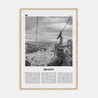 Brasov Travel B&W Poster