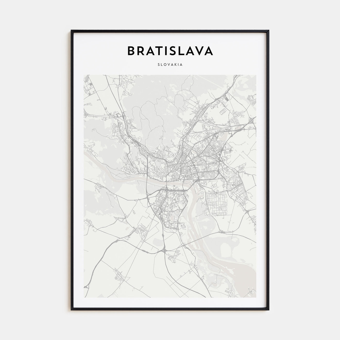 Bratislava Map Portrait Poster