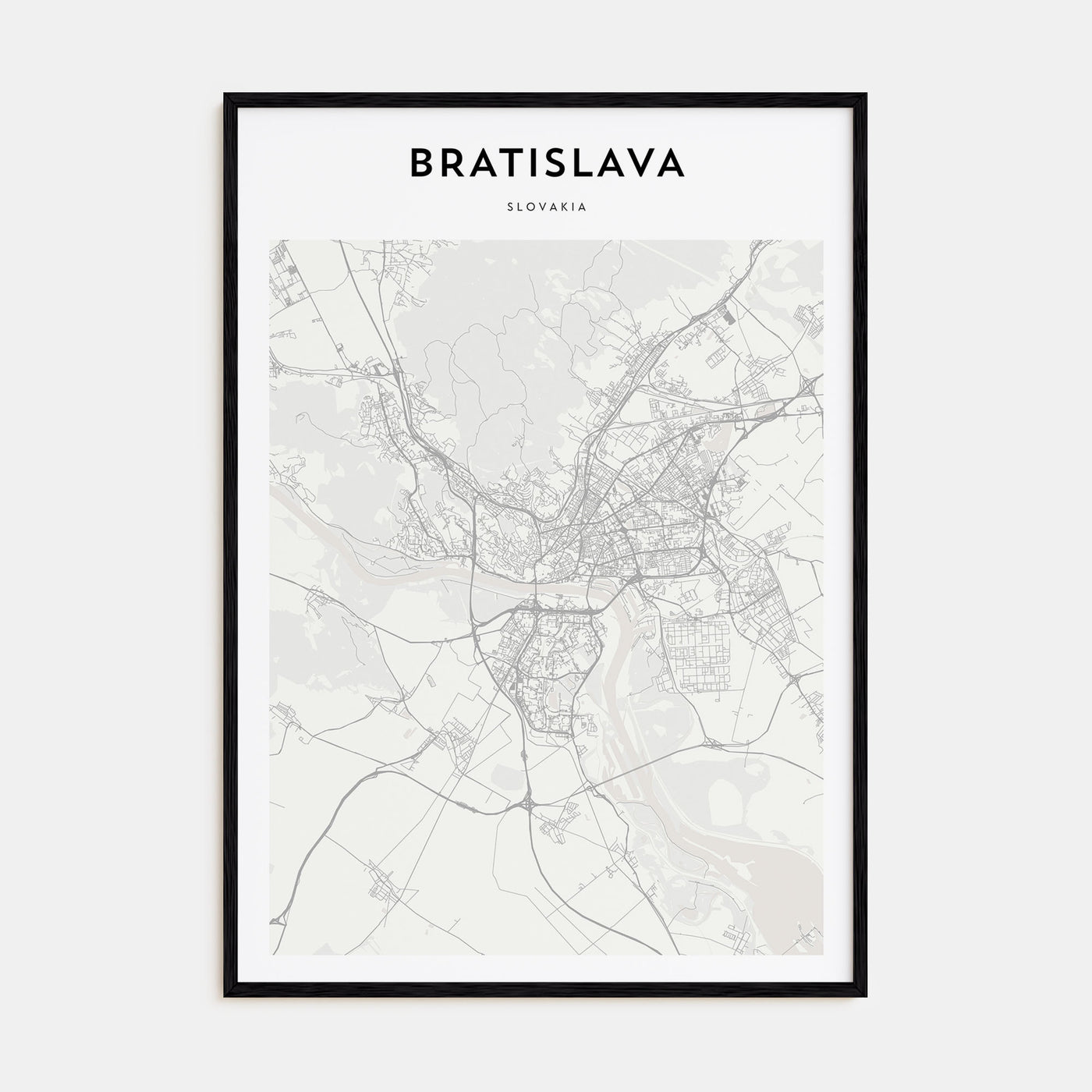 Bratislava Map Portrait Poster