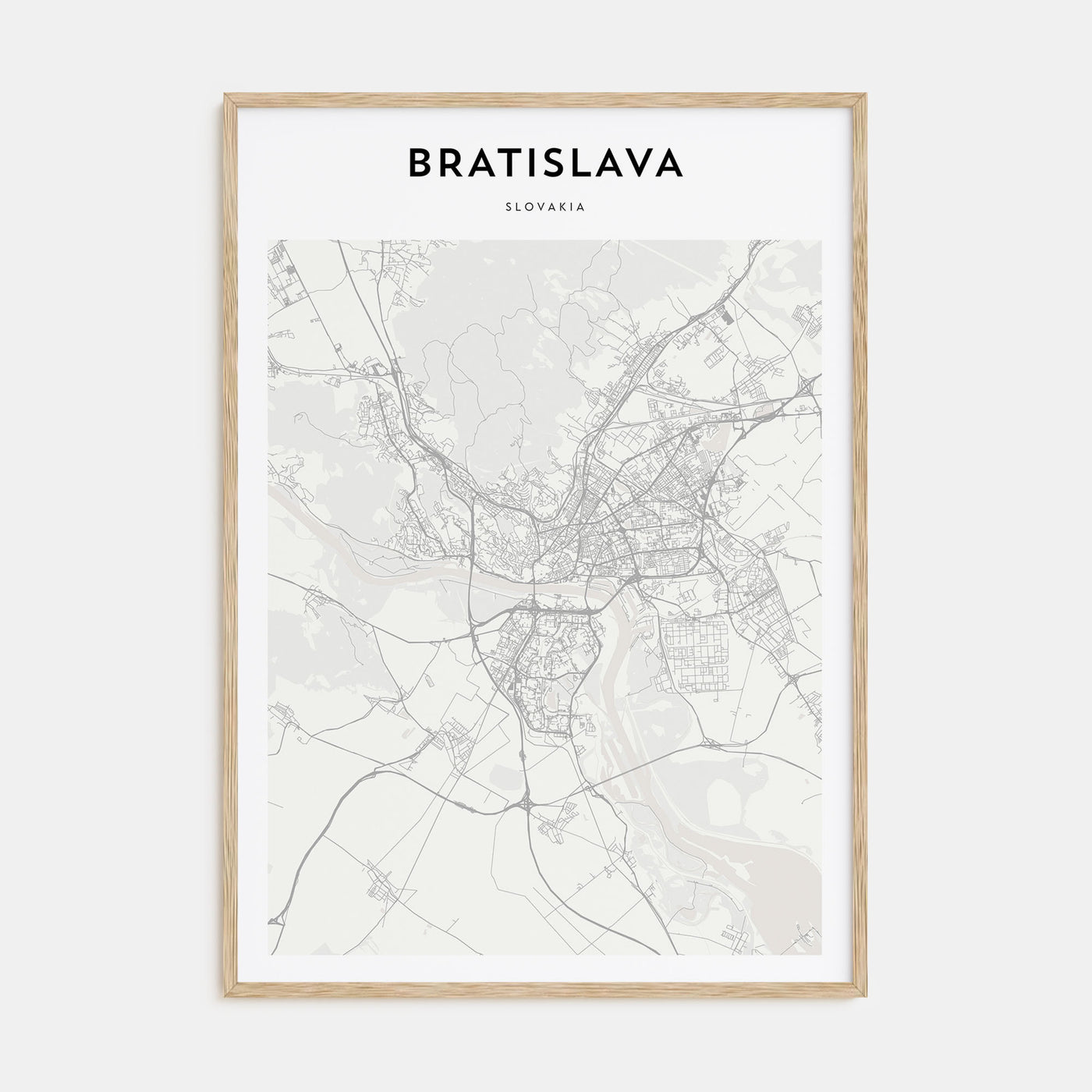 Bratislava Map Portrait Poster