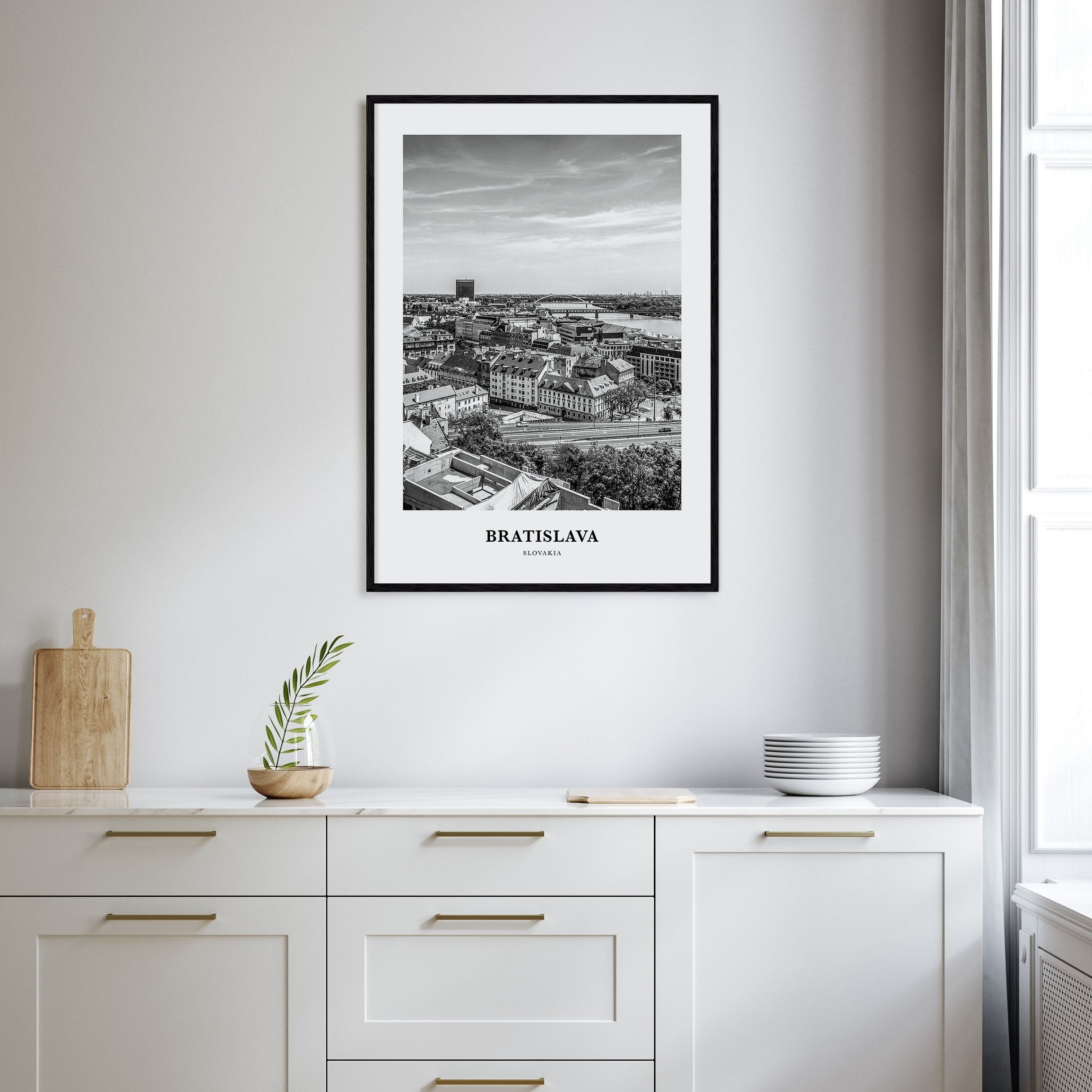 Bratislava Portrait B&W Poster