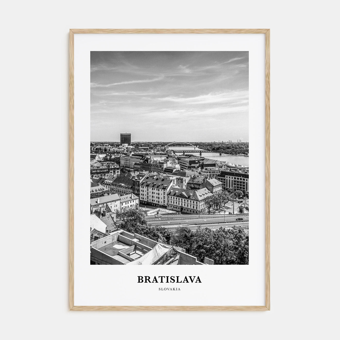 Bratislava Portrait B&W Poster