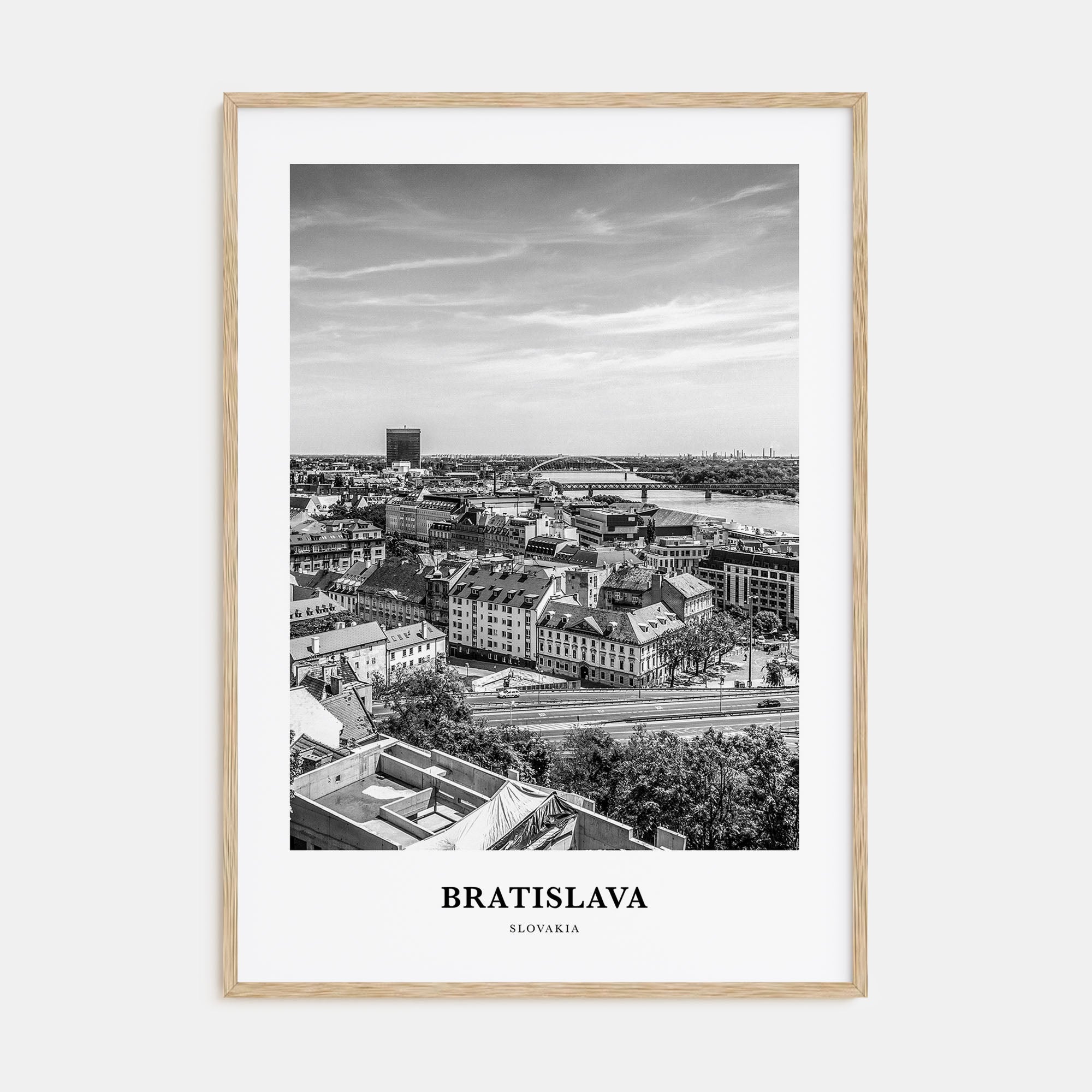 Bratislava Portrait B&W Poster